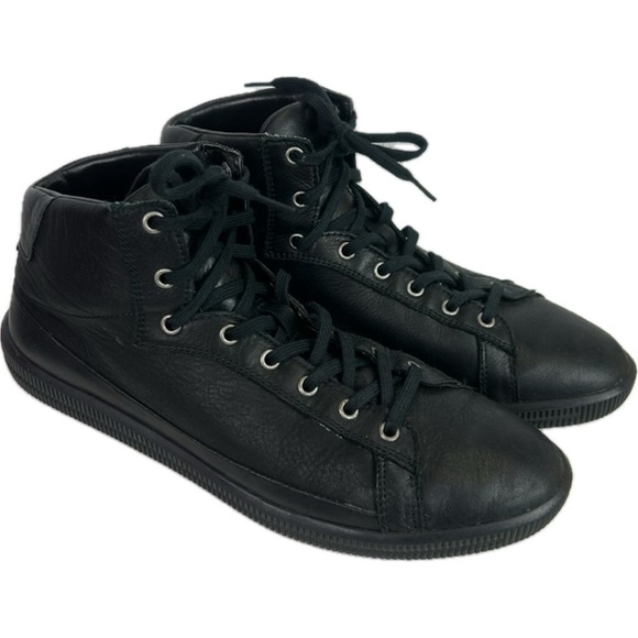 Diesel Dyneckt S Naptik Men's Mid Top Trainers Black Leather Sneaker - Picture 1 of 11